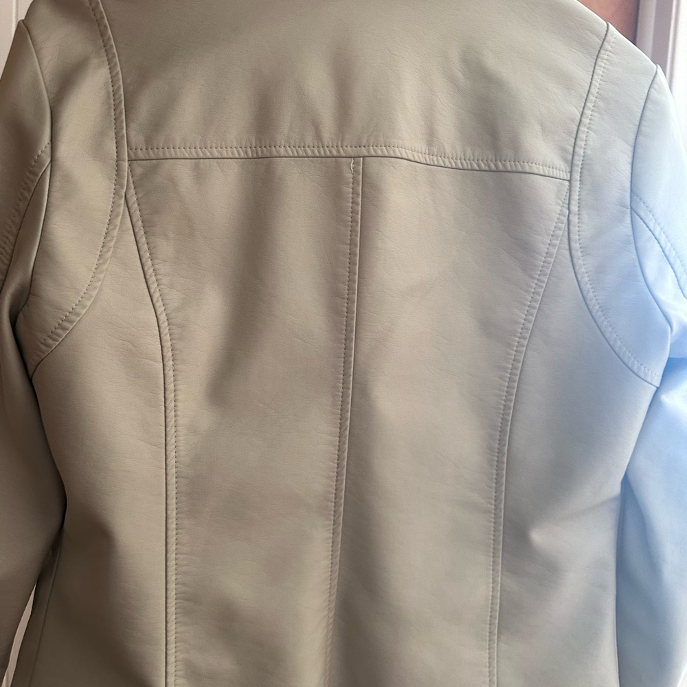 Leather Collared Max Studio Jacket - image 5